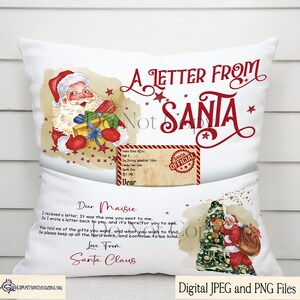Carta do Papai Noel Design, Idéia de presente de Carta do Papai Noel, Carta do Papai Noel JPEG, Carta do Papai Noel PNG, Conjunto de design de sublimação de arquivos para download instantâneo.