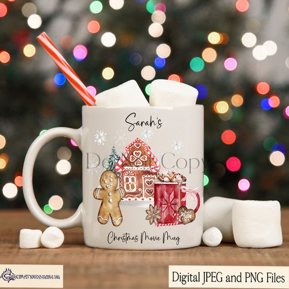 Christmas Movie Mug Design: Hot Chocolate PNG, JPEG (Digital Download)