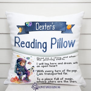 Astronaut Reading Pillow Design Set: Kids Space Theme (Digital Download)