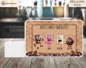Chocolate Characters Clipart Set: Whimsical Food Illustrations (JPEG & PNG)