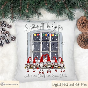 Christmas Family Designs with Winter Window Scene set of 16 JPEG and PNG digital Instant Downloads Ready for Sublimation Best Seller