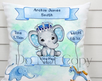 Set geboortekaartjes babystatistieken: olifant, panda, pinguïn (jpeg en png)