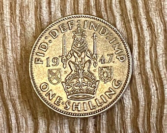 1947 Scottish Shilling George VI. Fine. Sealed Capsule. UK Coin hunter
