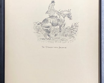 The Straight Arm Balance by Snaffles - An original 1935 print - Framed