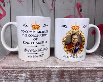 HM King Charles 3 (6 May 2023) official portrait commemorative coronation cup-Mug - 11oz AAA grade Ceramic presentation boxed cup -Wholesale