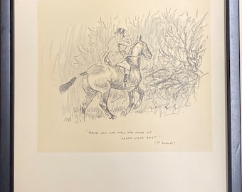 Thrust Your ‘ead well into Your ‘at by Snaffles - An original 1935 print - Framed