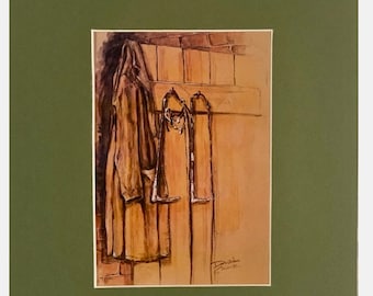 Kennel Coats (hunting coat) by Daniel Crane Original Mounted Print