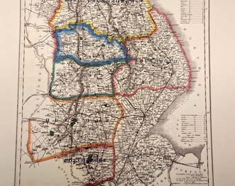 Lincolnshire Foxhunting Map 1870 - Southwold Blankney  - 12x16ins limited to 100
