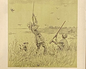 Gooshot Sahib! By Snaffles Original 1932 Print Framed Black Frame. Indian army