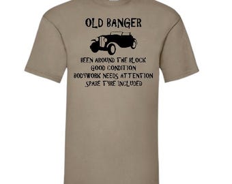 Old Banger T-Shirts -Car Design. Fruit of Loom Shirts all sizes all colours. Car Enthusiast