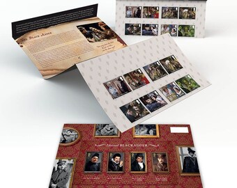 Blackadder Presentation Pack King Charles III - All eight Blackadder Special Stamps and the Miniature Sheet in a separate carrier.