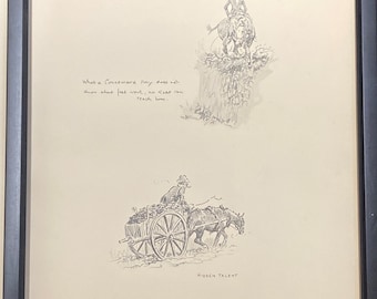 Connemara Pony by Snaffles - An original 1935 print - Framed