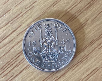 1946 Silver Shilling Scottish version King George VI. Sealed Capsule. Excellent. UK coin hunter