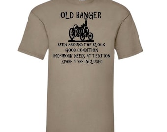Old Banger T-Shirts -Steam Engine or Traction Engine Design. Fruit of Loom Shirts all sizes all colours. Traction/Steam Engine Enthusiast.