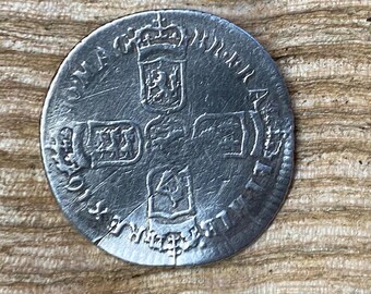 1696 Sixpence William III 1st Bust . Good, Some Marks. Clean. Sealed Capsule.