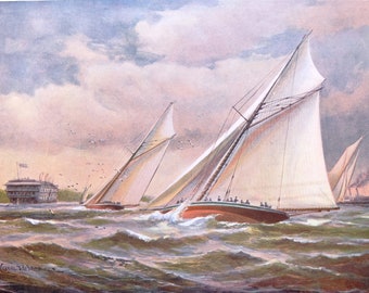 White Wings by C.J. de Lacy Sailing in 1890's perfect to print and get framed