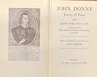 John Donne Poetry & Prose 1957 Clarendon Press. Hardcover. Blue Cover.