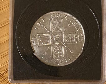 1916 George V Silver Florin. Grade EF40. Sealed capsule hologram. UK Coin Hunter
