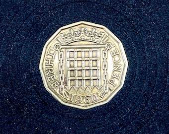 1960 Three Pence Coin. XF30 Condition. Sealed Capsule. UK Coin hunt.