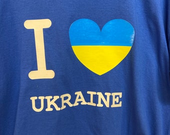 I Love Ukraine T-Shirts colours and sizes available unisex - Fruit of Loom original S M L