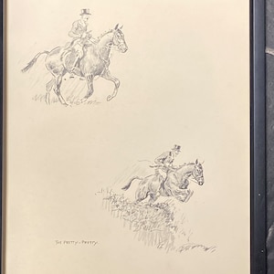 The Pretty Pretty by Snaffles - An original 1935 print - Framed