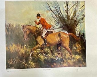 The Huntsman by Michael Lyne original pencil signed print. Limited edition of 399. Published by the artist in 1985