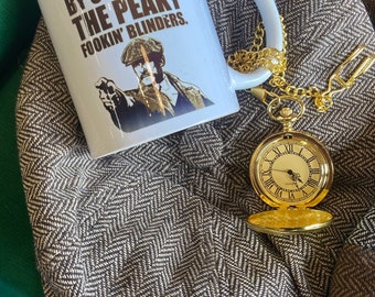 Peaky Blinders Cap, Pocket Watch, And Mug - Set (3)