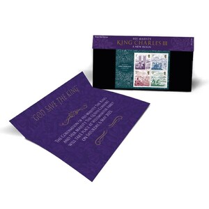 King Charles III Coronation A New Reign stamps in a presentation collectors pack