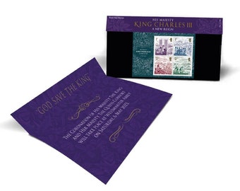King Charles III Coronation A New Reign stamps in a presentation collectors pack