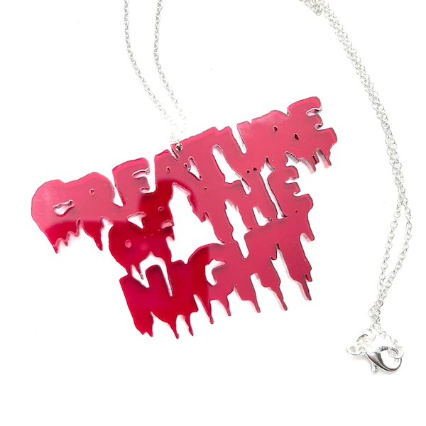 Creature of the Night Rocky Horror Necklace Silver Plated Chain RHPS Dammit Janet Frankenfurter Double Feature Meatloaf