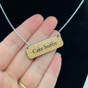Cake Sniffer Necklace Silver Plated Chain Seize the Day Inspirational Victorian Lemony Snicket Series of Unfortunate Events