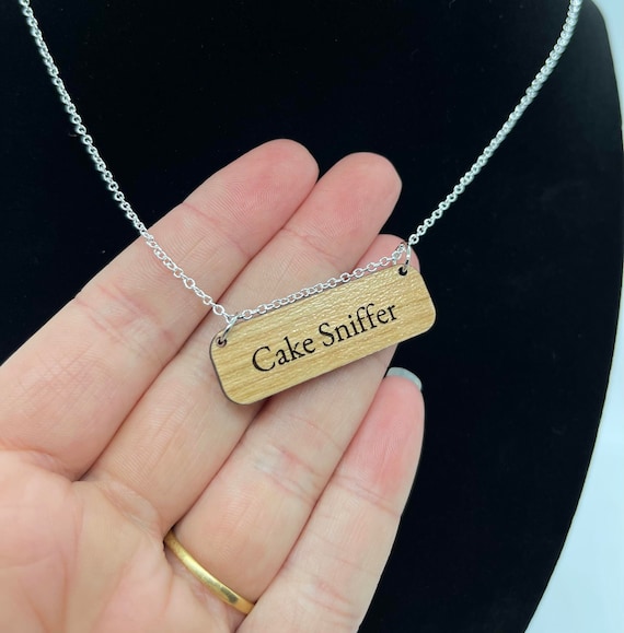 Cake Sniffer Necklace Silver Plated Chain Seize the Day Etsy