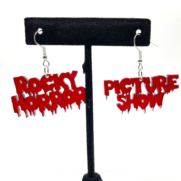 Rocky Horror Picture Show Earrings Acrylic Goth RHPS Shadow cast Brad Janet Dr. Scott Rocky Horror Picture Show Dammit Eddie
