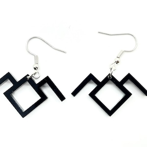 Black Owl Symbol Earrings - Twin Peaks Inspired Black Lodge RR Diner David Lynch