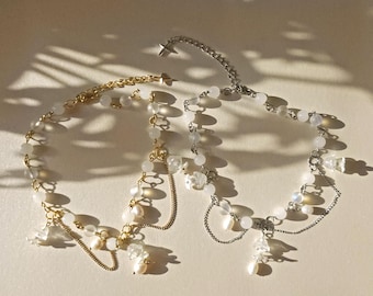 Witte kleine Fae ketting