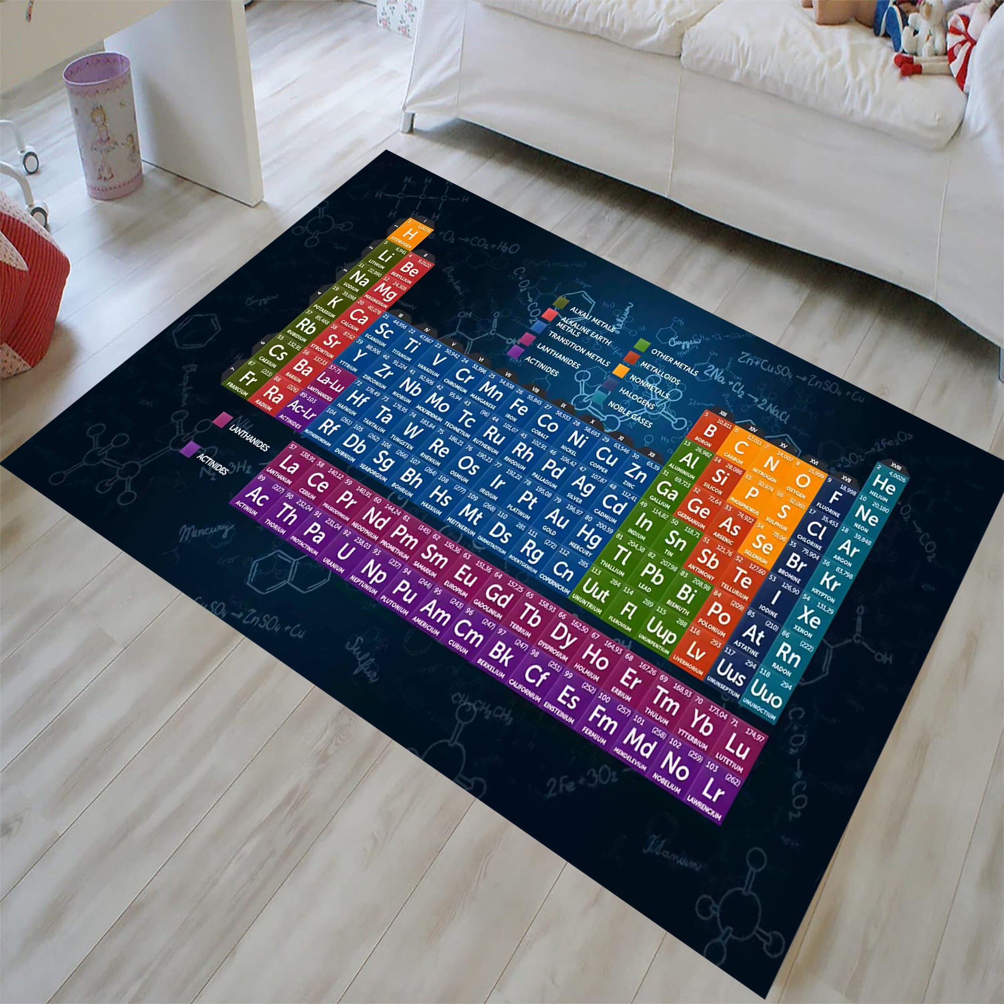 Periodic Table Rug, Periodic Rug,chemistry Rug,educational Rug,chemical ...