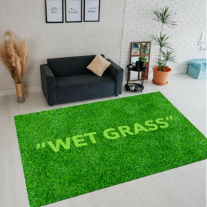 Wet Grass Rug, Wet Grass, Grass Rug, Green Rug, Wet Grass Carpet, Wet Grass Pattern, Grass Pattern Rug, Grass Looking Balcony Rug,Office Rug