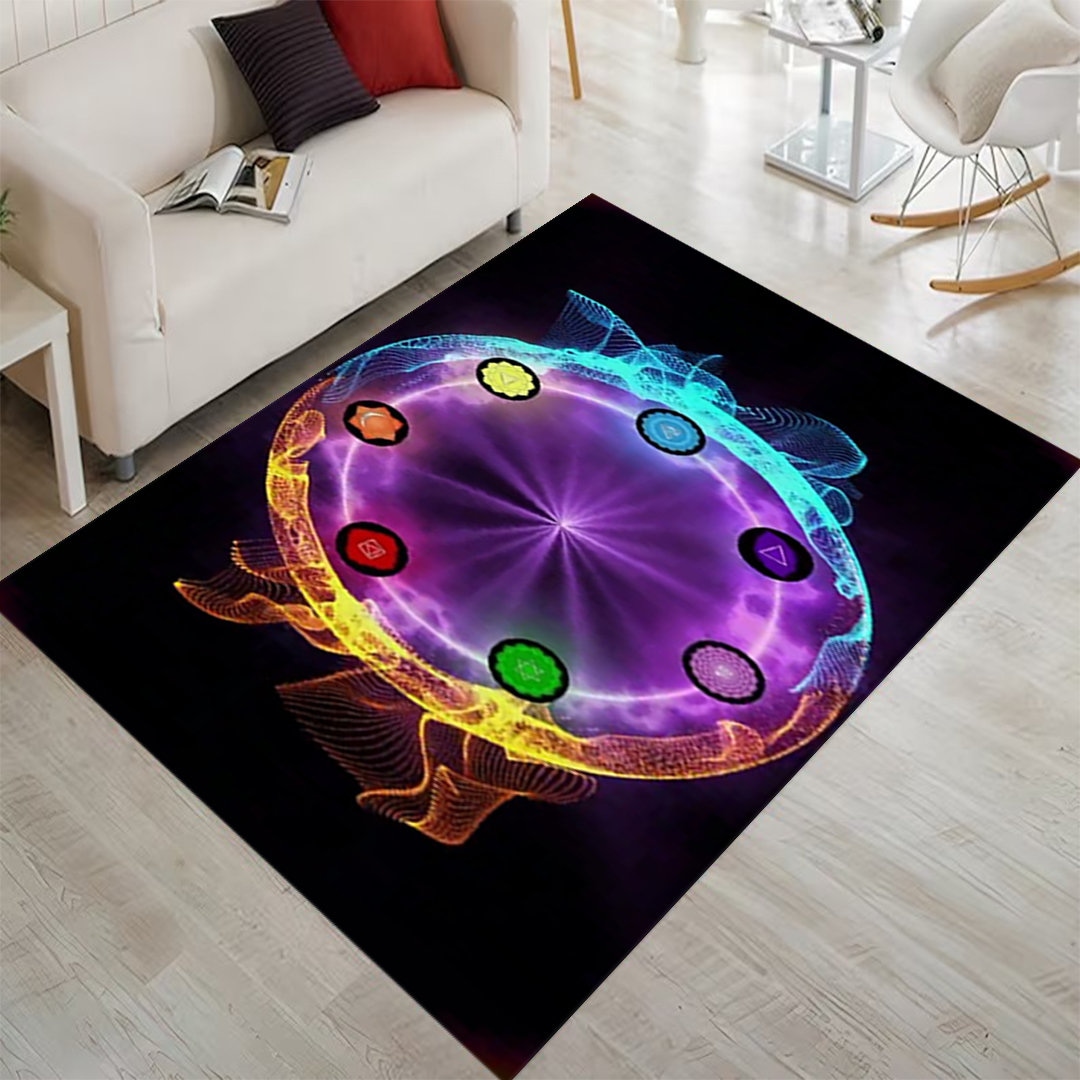 Chakra Rug, 7 Chakra Rug, Root Chakra Rug, Meditation Rug, 7 Chakra ...