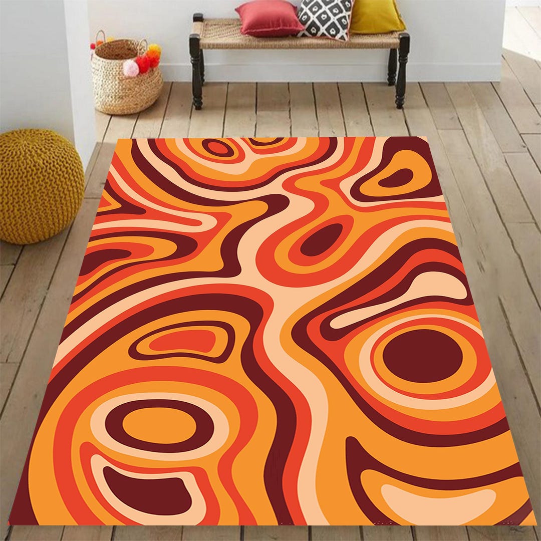 Mid Century Rug, Mid Century Modern Area Rug, Geometric Rug, Mid ...