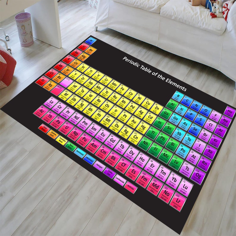 A Science Lab Rug Periodic Table Rug, Periodic Rug,chemistry Rug,educational Rug,chemical ...
