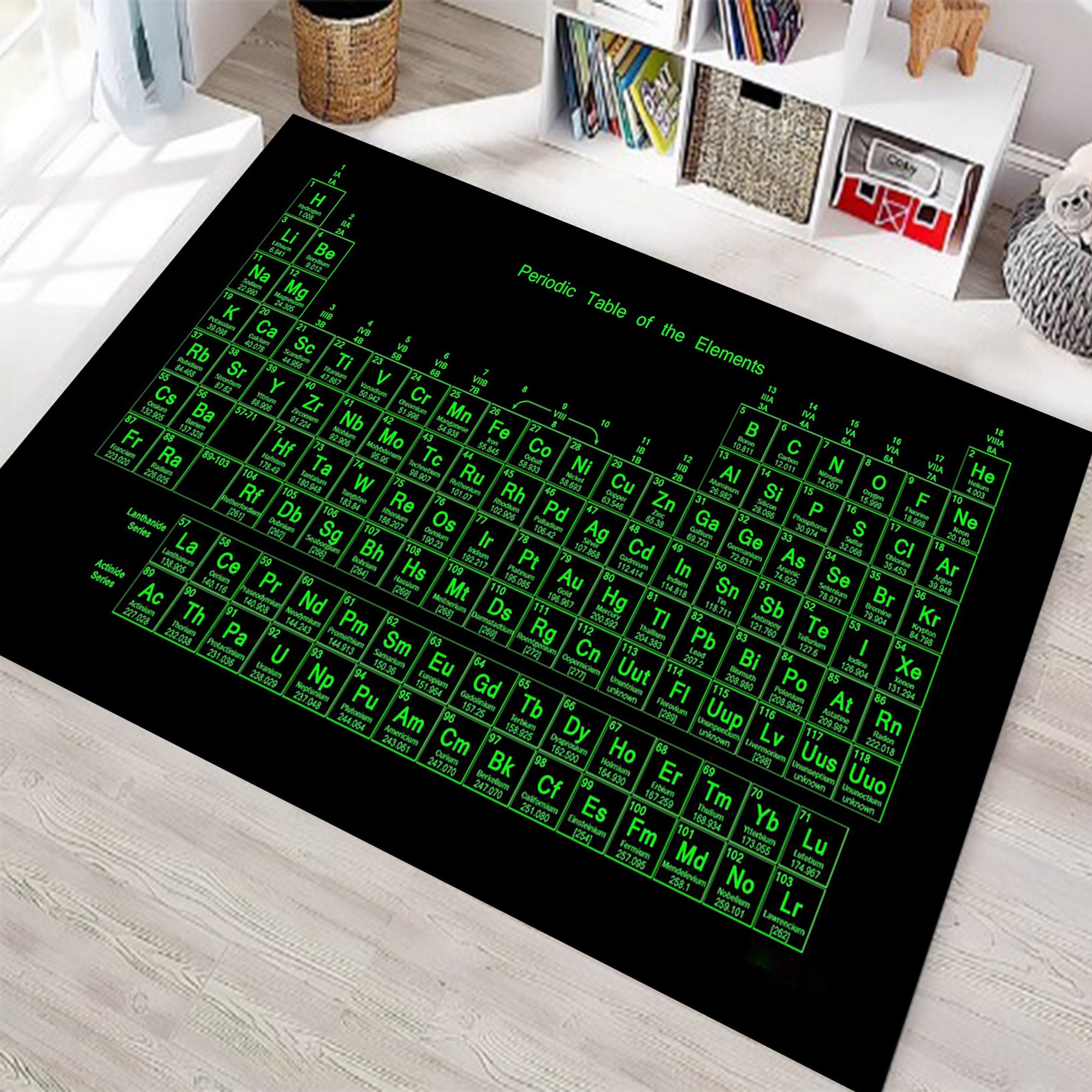 Science Print Rugs Periodic Table Rug, Periodic Rug,chemistry Rug,educational Rug,chemical ...
