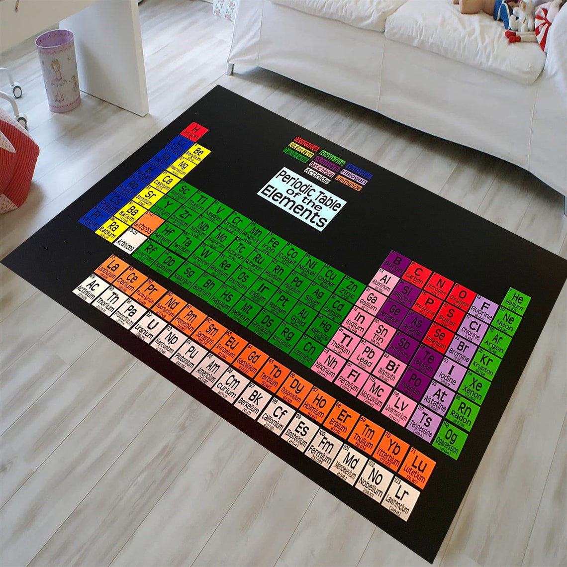 Periodic Table Rug, Periodic Rug,chemistry Rug,educational Rug,chemical ...