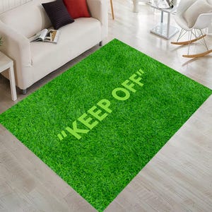KEEP OFF Rug, Keep Off, Grass Rug, Green Rug, Keep Off Carpet, Keep Off Pattern, Grass Pattern Rug, Grass Looking Balcony Rug, Terrace Rug