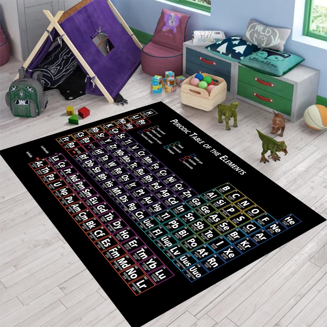 Periodic Table Rug, Periodic Rug,chemistry Rug,educational Rug,chemical ...