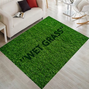 Wet Grass Rug, Wet Grass, Grass Rug, Green Rug, Wet Grass Carpet, Wet Grass Pattern, Grass Pattern Rug, Grass Looking Balcony Rug,Office Rug