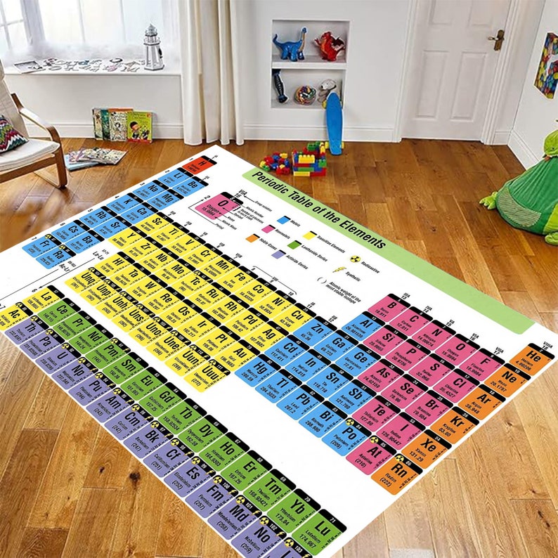Periodic Table Rug, Periodic Rug,chemistry Rug,educational Rug,chemical ...