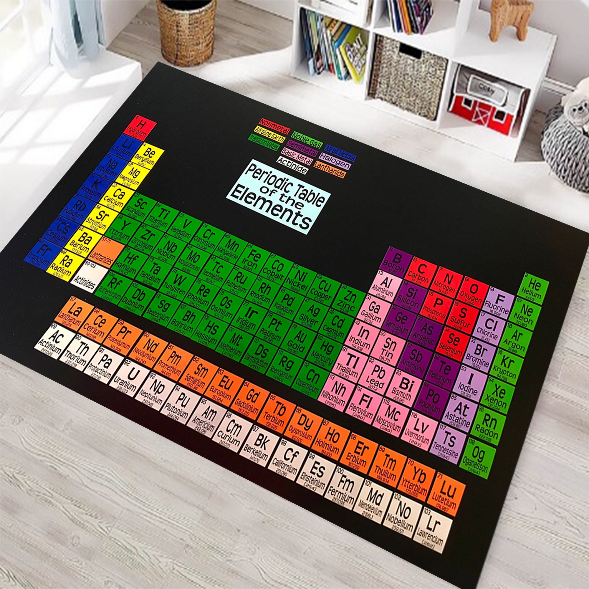 Science Center Rectangle Rug Periodic Table Rug, Periodic Rug,chemistry Rug,educational Rug,chemical ...