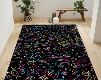 ラグ・カーペット ARCADE GAME RUG Gamer rug, fun rug, game room rug, arcade rug, video game rug | eBay