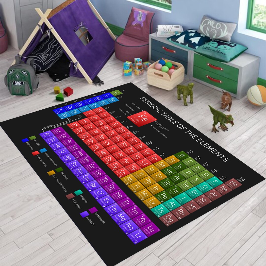 Periodic Table Rug, Periodic Rug,chemistry Rug,educational Rug,chemical ...
