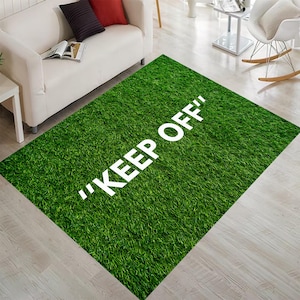 KEEP OFF Rug, Keep Off, Grass Rug, Green Rug, Keep Off Carpet, Keep Off Pattern, Grass Pattern Rug, Grass Looking Balcony Rug, Terrace Rug